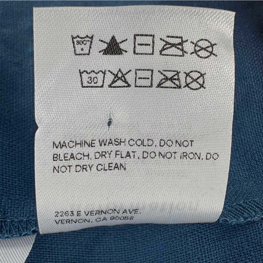 NWT Reformation Dory 100% Linen Halter Faux Wrap Mini Dress | Sz 10 | Blue - Picture 15 of 15